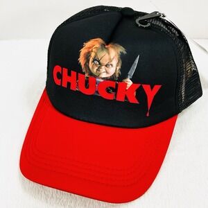 Chucky‎ Child's Play Doll Trucker 2-Tone Foam Hat Cap Adjustable Snapback Black